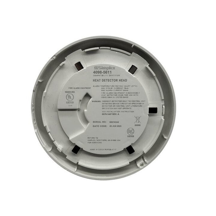 Heat detector at a 135°F or 57.2°C fixed temperature - 4098-5611