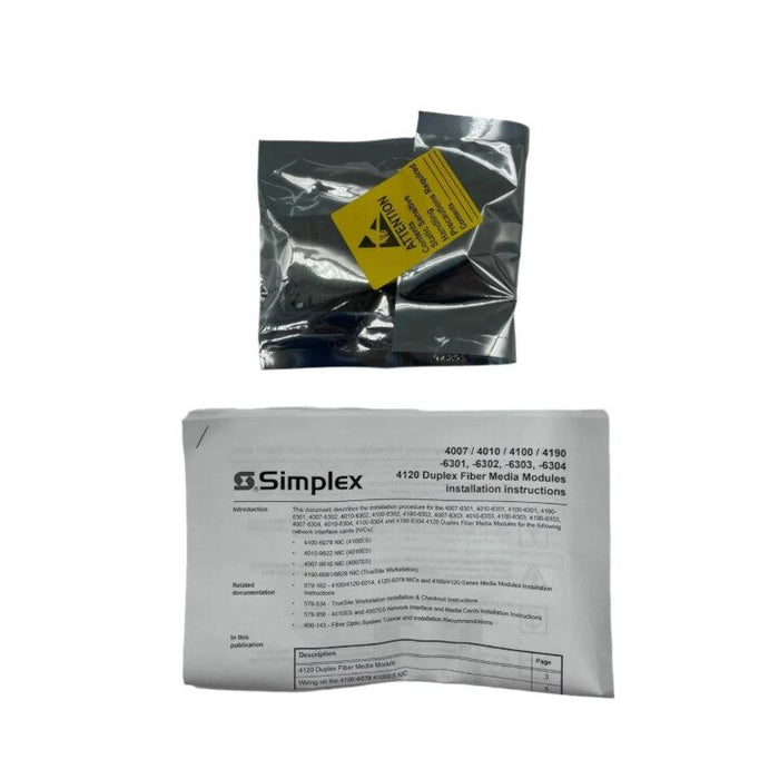 Right port, single-mode duplex 4120 fiber media card for 4120 Network - 4100-6302