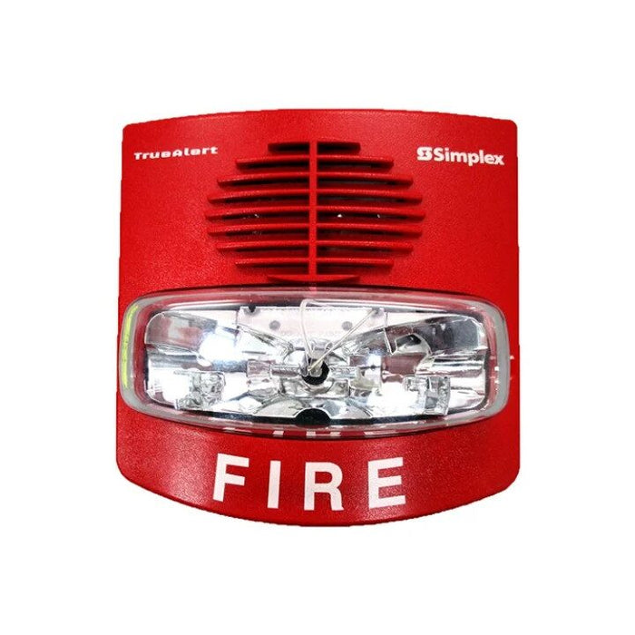 TrueAlert Addressable Multi-Tone Horn/Strobe, Wall/Ceiling-Mount, Red, "FIRE", BA - 49MTV-WRF-BA