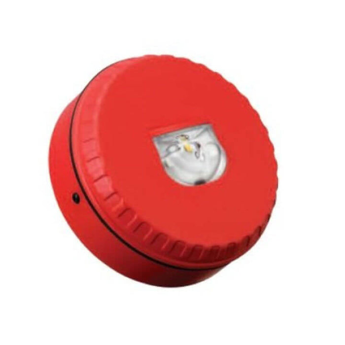 812005FULL-0107X_Solista_LX_Wall_beacon_Red_body_Red_Flash_Shallow_base_EN54-23