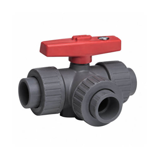 3KH-PVC PVC 3-Ways Ball Valve - AD-10-0925