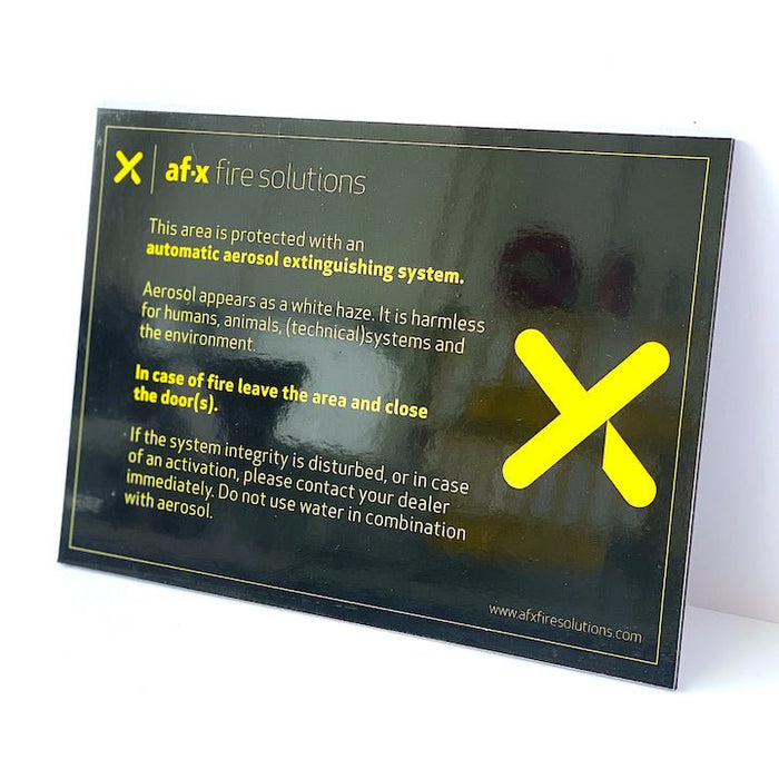 AF-X Fireblocker - Warning Sign - 60-20-030-01-03
