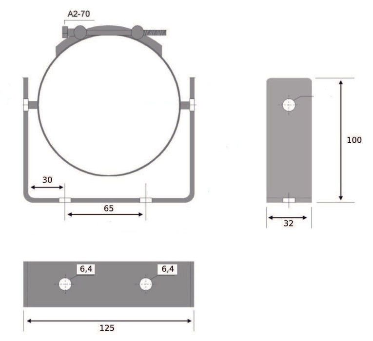 AF-X Fireblocker - SS Bracket CS & CM - 30-10-110-00-00