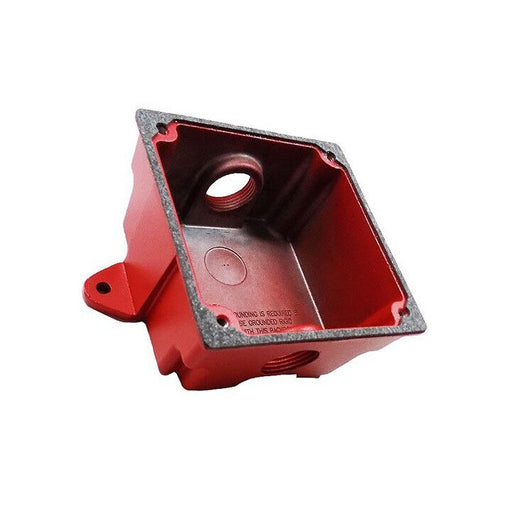 Backbox, Weatherproof, 3/4 Threaded, Red for Wheelock Vandal Resistant Speakers & Speaker/Strobes - WBB-R-3/4T-3/4B